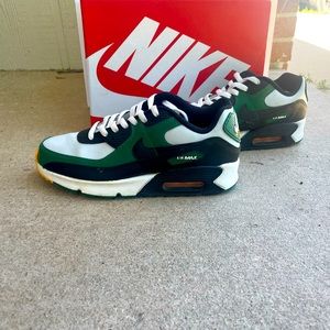 Nike Air Max 90 Leather Pure Platinum Gorge Green (GS)